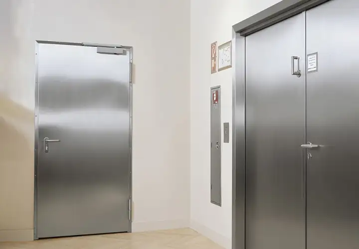Stainless steel door