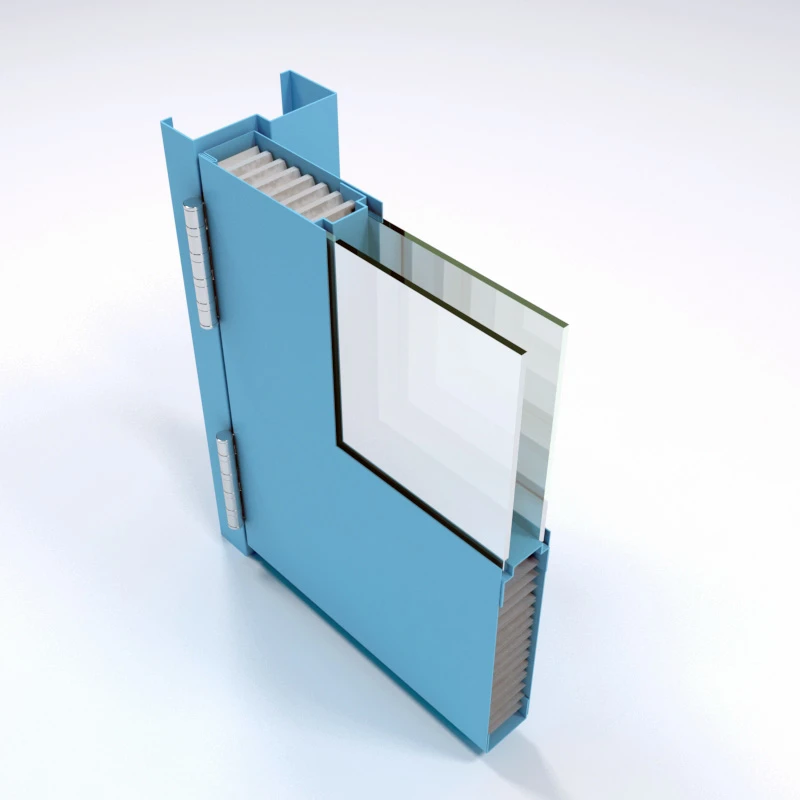 door with Aluminum Hollow steel door