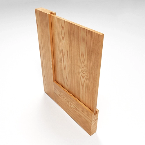 door with Flat panel wood door slabs