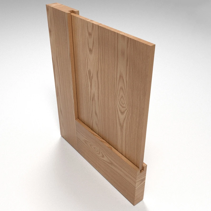 door with Flat panel wood door slabs