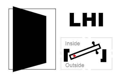 door handing Pivot swing LHI