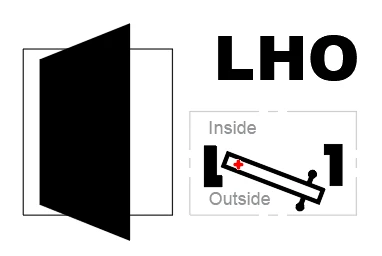 door handing Pivot swing LHO