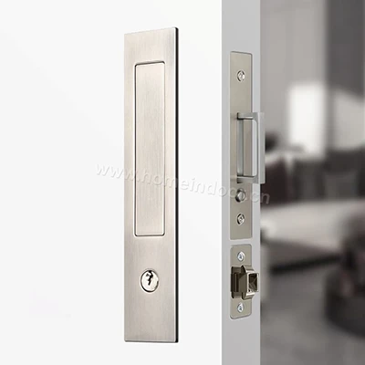 stainless steel recessed handle pocket sliding door lock