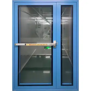 Gexd04 Commerical Exterior Exit Grey Push Bar Glass Metal Door