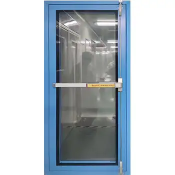 Gexd06 Commerical Interior Exit Blue Push Bar Glass Steel Door