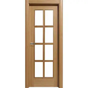 Solid wood internal one lite french door with grids inserts