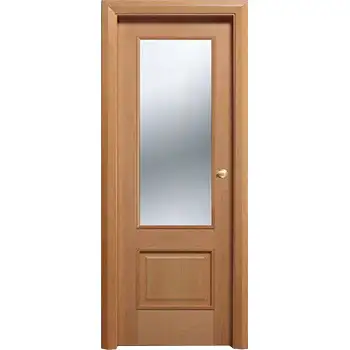 half wood half glass interior door for bathroom