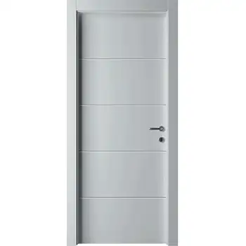 White paint V groove flush fire rated solid core wood doors