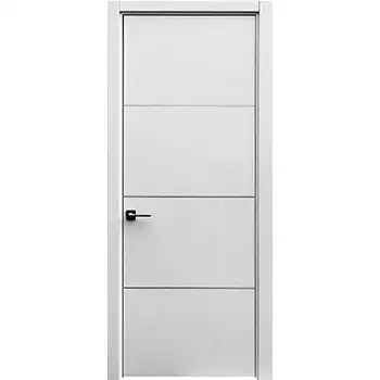 White internal V groove flush 1/3 hour fire resistance wood door