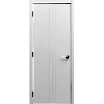 flush wood white interior double door