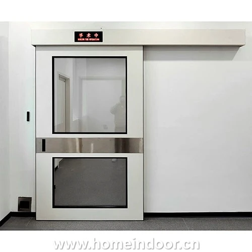 Hospital operating room steel glass automatic sliding door