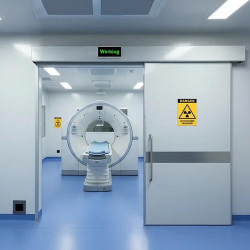 Steel lead lined automatic sliding ct scan room door