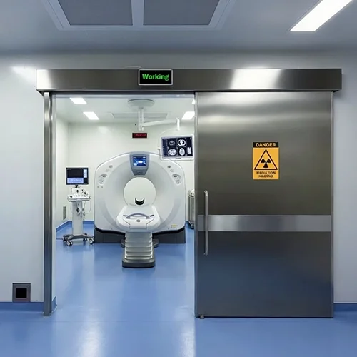 Hospital stainless steel lead lined automatic sliding doors for x-ray room