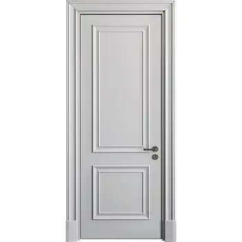 apartment Bedroom white painted 2 panel with molding composite wood solid core door