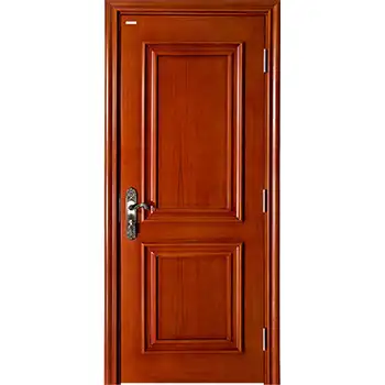 Classic interior wood 2 square panel door with applied moulding