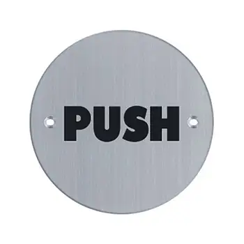 <font color='silver'>SUS304 stainless steel satin round push sign plate</font>