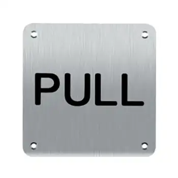 <font color='silver'>SUS304 stainless steel satin square pull sign plate</font>