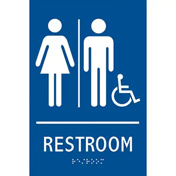 <font color='silver'>Plastic round WC restroom sign plate</font>