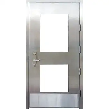 SSD06 commerical exterior satin glazed full lite SUS304 stainless steel door