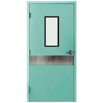 Commercial hospital steel patient room door with vision panel