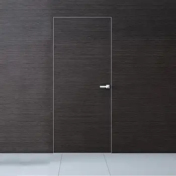 New design wooden trimless hidden aluminum frame door