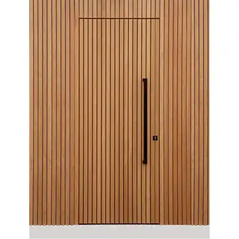 Modern fluted panel trimless interior door