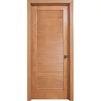 Interior solid wood plantation full louvered utility room door
