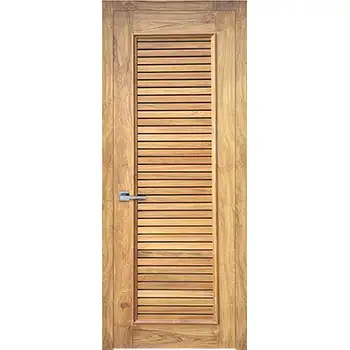 Solid oak wood full louver interior closet door