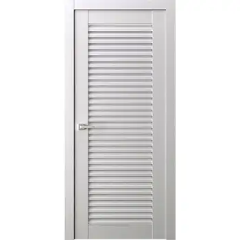 Solid wood interior white full louver closet door