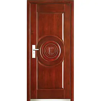 Residential house exterior wood steel security entry door