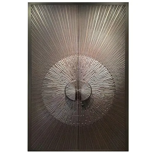 Cast aluminum high end security front door