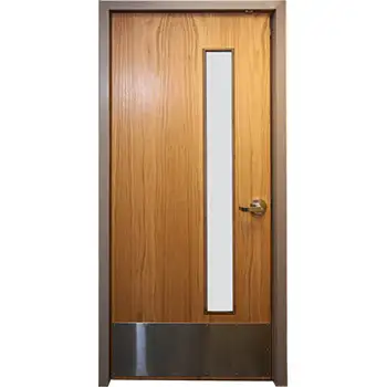 <font color='brown'>Interior brown UL flush commercial grade wood steel door</font>