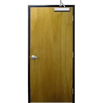 <font color='brown'>Commerical Interior UL flush commercial wood veneer door with metal frame</font>
