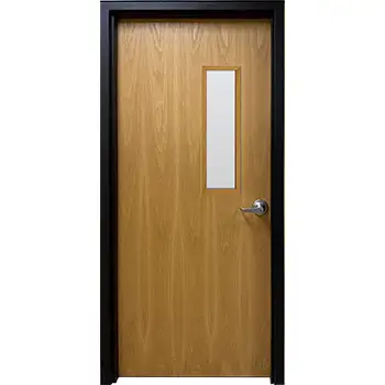 <font color='brown'>UL listed fire rated glass commercial wood door with steel frame</font>
