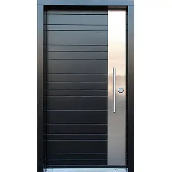 EMW25 villas external entrance black painted metal clad timber solid co