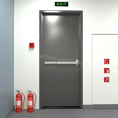 UL fire resistant steel emergency exit only door