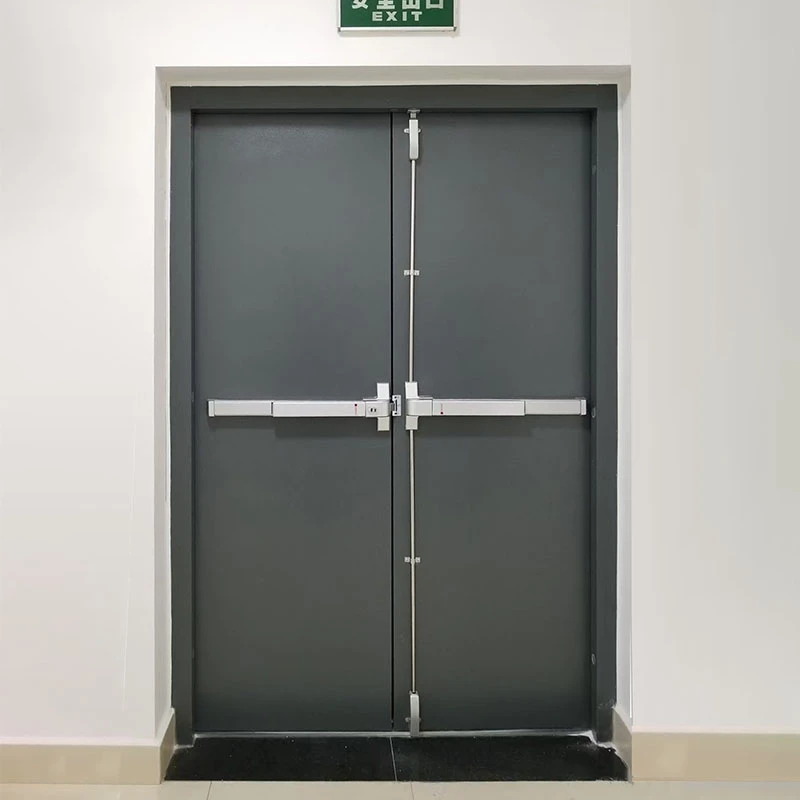UL listed 3 hour steel fire rated double emergency exit door