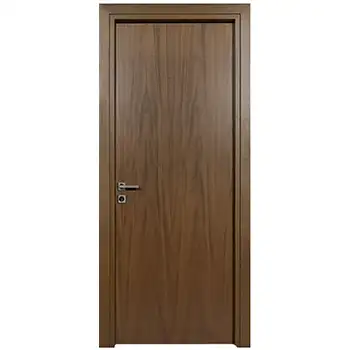 sliced walnut veneer flush wood interior bedroom door