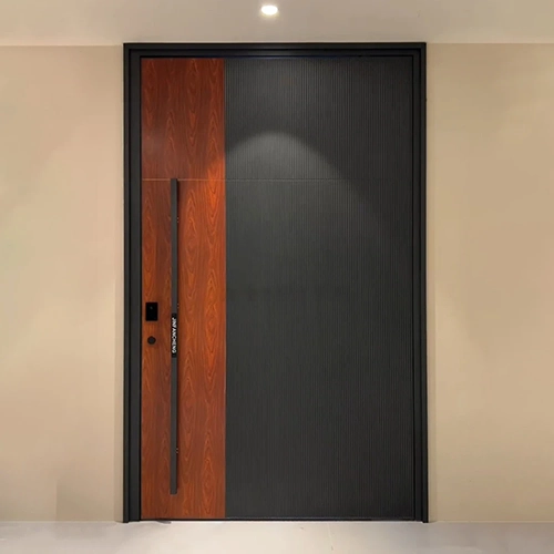 exterior cast aluminum large metal pivot main door