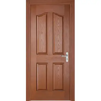 house Interior room brown oak veneer painted 4 panel riased panel MDF hollow core door
