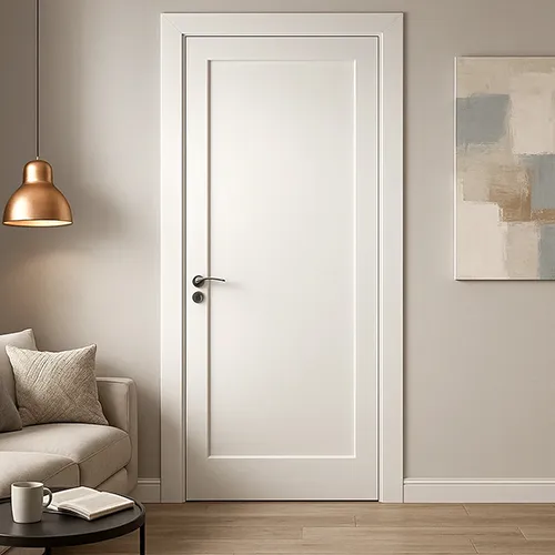 White wood 1 panel shaker interior door prehung