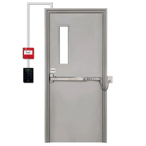 Fire Rated Access Control Emergency Exit Door with alarm Push Bar