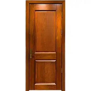 Interior bedroom 2 raised panel red oak solid wood door