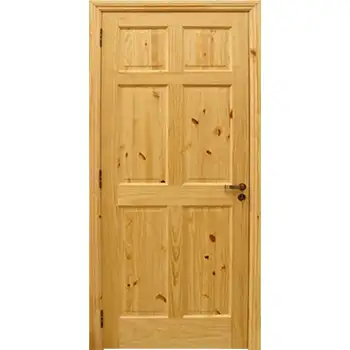 Classic 6 panel knotty pine solid wood interior door