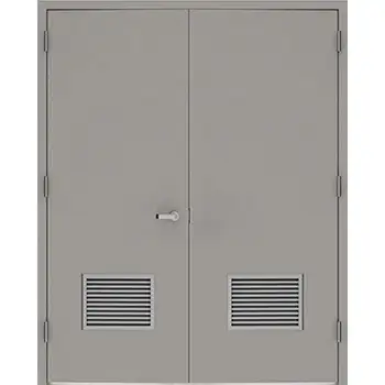 Commerical hollow metal door with louver insert