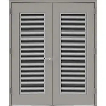 Electrical room fireproof 2 hour metal full louvered double door