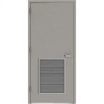 Commercial steel bottom half louvered door