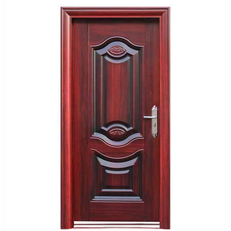 2 panel low price steel security door for home